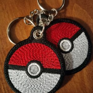Embroidered "Creature Capture" Keychain (Two-Sided)